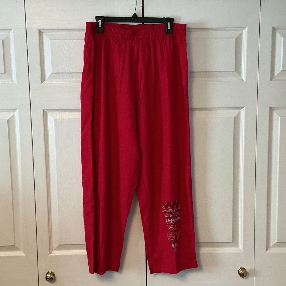 White Stag Red Wide Leg Pants